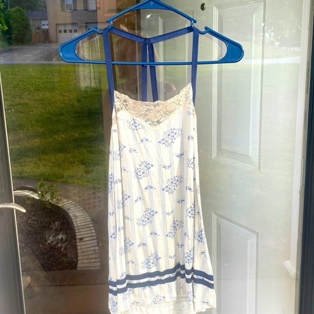 Eoote tank top navy and white, worn once size SM